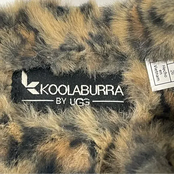 Koolaburra by UGG Faux-Fur Slide Sandals Cheetah Size 9 - Picture 9 of 11